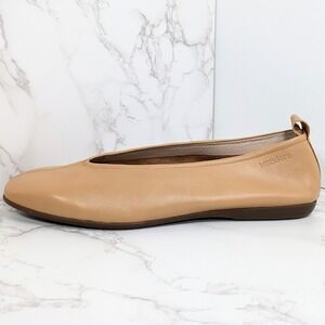 NEW Wonders Women's A-8661 Sand Tan Leather Dress Flat Size 10